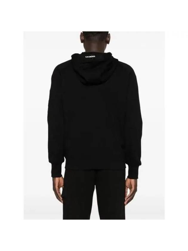 Diagonal Raised Fleece Hooded Jacket Black - CP COMPANY - BALAAN 5