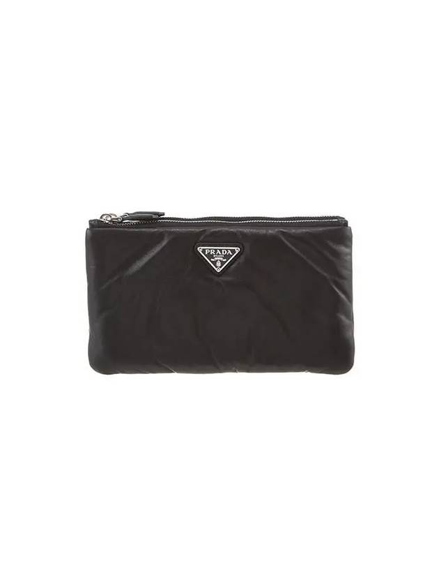 Dividable Nappa Leather Pouch Bag Black - PRADA - BALAAN 2