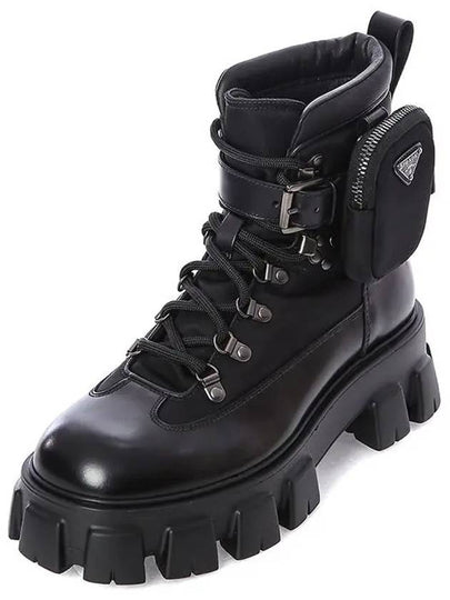 Monolith Brushed Pocket Walker Boots Black - PRADA - BALAAN 2