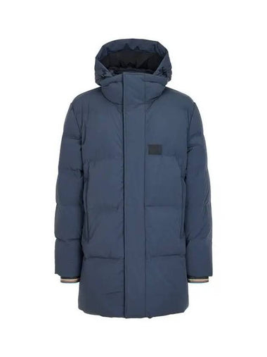 Striped trim duck down padded coat indigo 270974 - PAUL SMITH - BALAAN 1