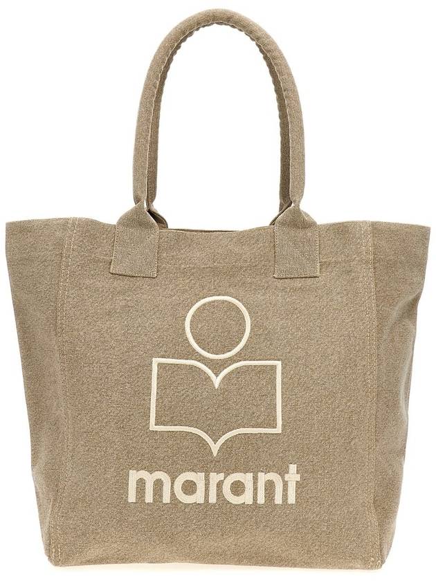 Yenky Embroidered Logo Shopper Tote Bag Beige - ISABEL MARANT - BALAAN 2