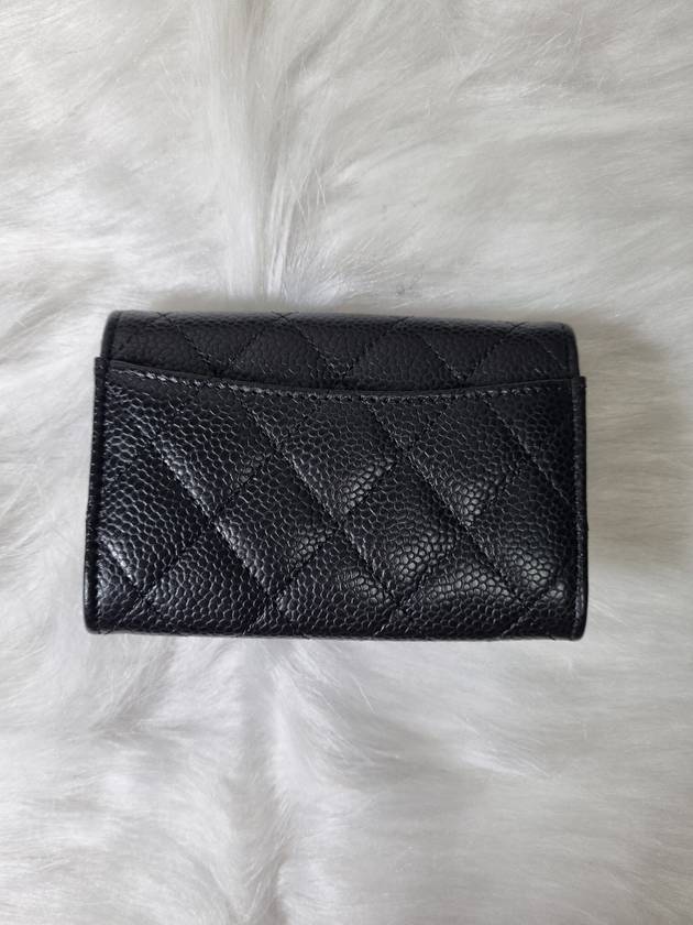 Classic Grained Calfskin Card Wallet Black - CHANEL - BALAAN 4