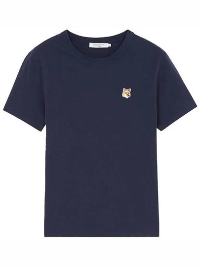 Fox Head Patch Short Sleeve T-Shirt Navy - MAISON KITSUNE - BALAAN 2