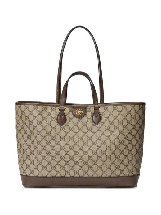 Ophidia Medium Tote Bag Beige Brown - GUCCI - BALAAN 1