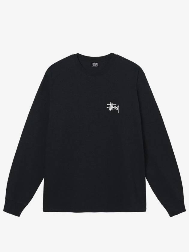 Long sleeve basic long sleeve t-shirt black - STUSSY - BALAAN 2