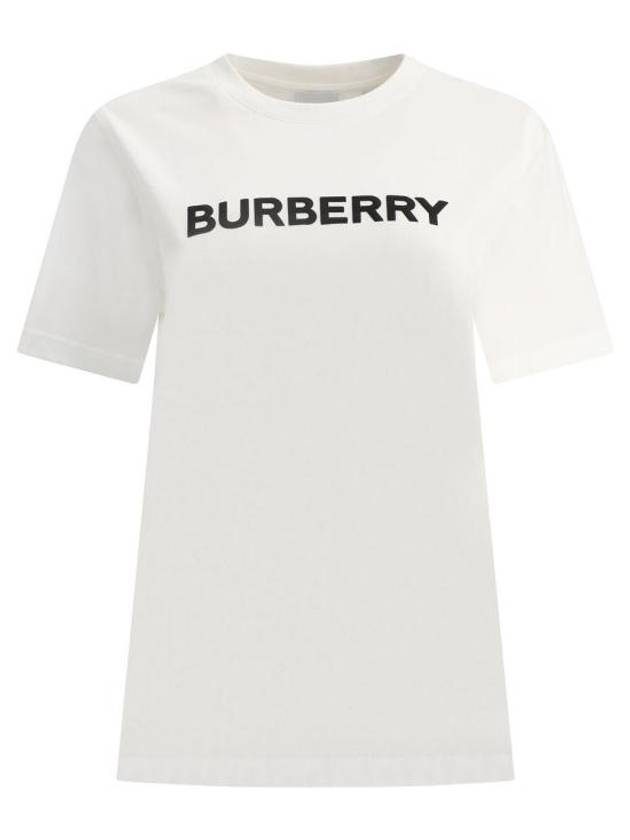 Logo Print Cotton Short Sleeve T-Shirt White - BURBERRY - BALAAN 2