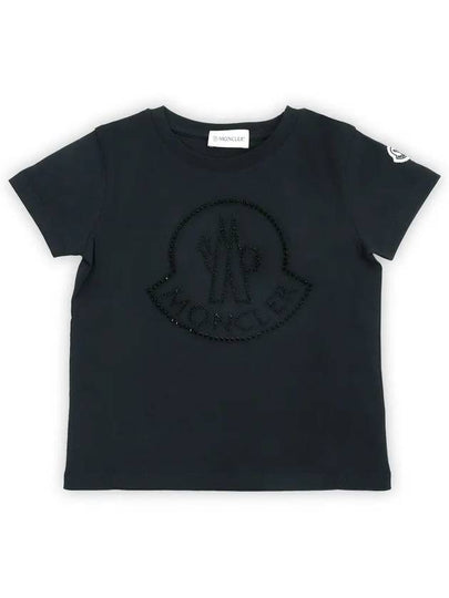 Kids logo printing short sleeve black 8C00012 83907 999 - MONCLER - BALAAN 2