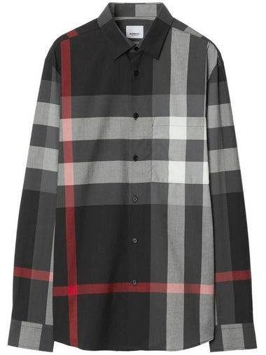 Check Pattern Chest Pocket Shirt 8075784 - BURBERRY - BALAAN 1