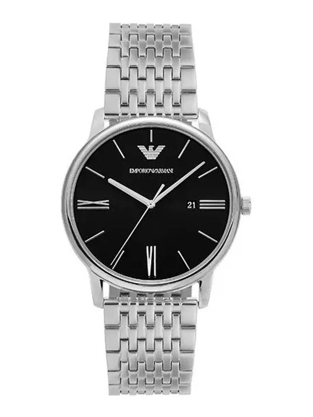 Men's Minimalist Metal Watch Silver - EMPORIO ARMANI - BALAAN 3