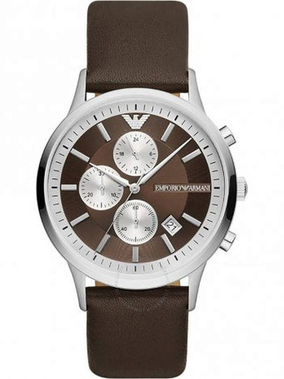 Men's Renato Leather Watch Brown - EMPORIO ARMANI - BALAAN 2