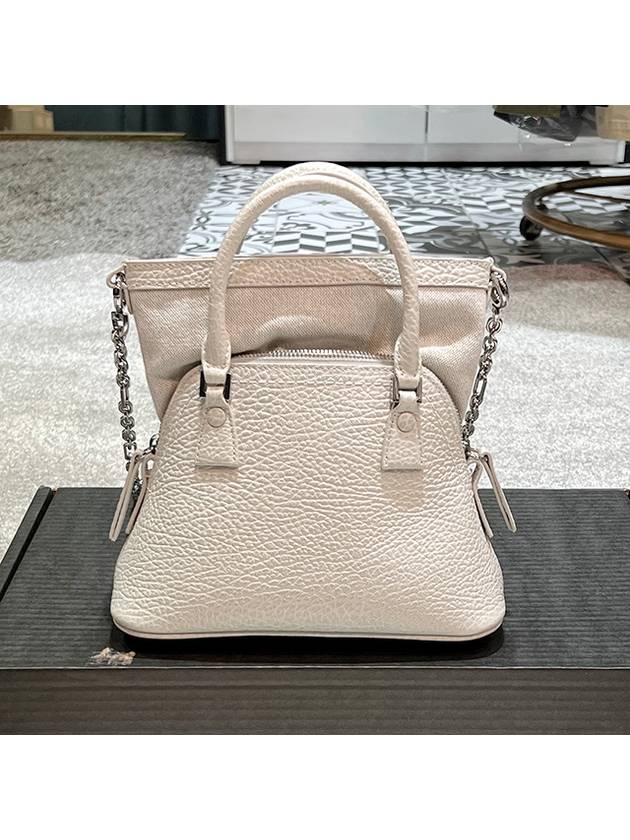 5AC Classique Micro Tote Bag Light Grey - MAISON MARGIELA - BALAAN 4