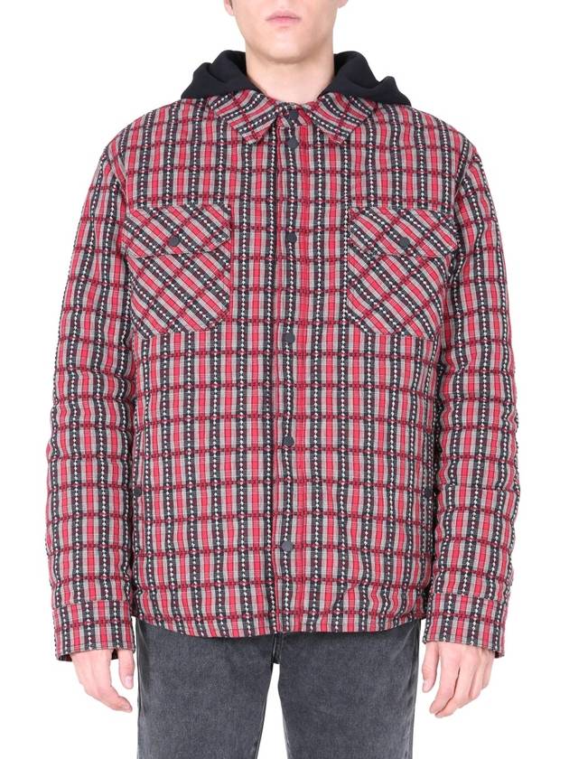 Offwhite check shirt hooded jacket - OFF WHITE - BALAAN 2