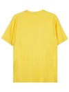 Logo Patch Cotton Short Sleeve T-Shirt Yellow - STONE ISLAND - BALAAN 3