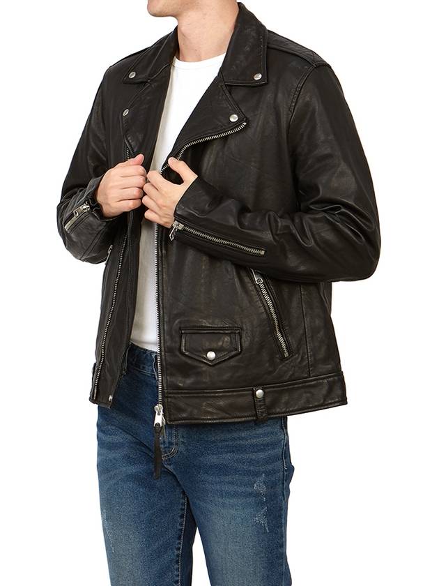 Milo Biker Leather Jacket Black - ALLSAINTS - BALAAN 7