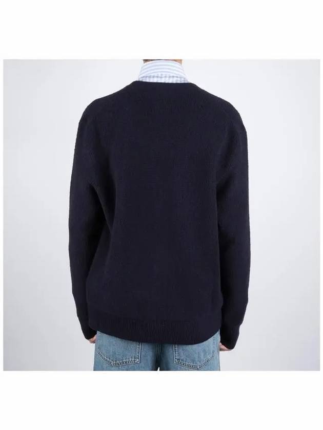 Anagram Embroidery Logo Wool Cardigan Navy - LOEWE - BALAAN 5