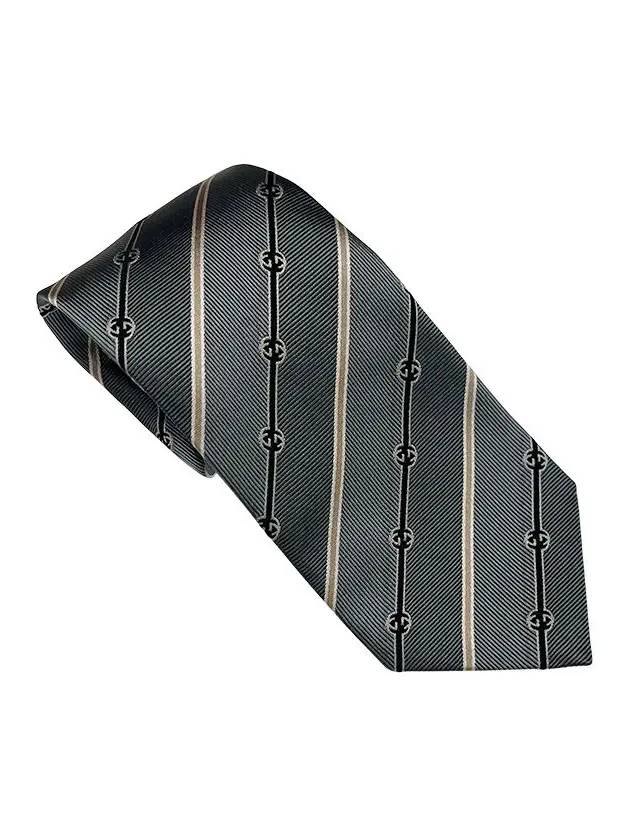 Interlocking Tie 499696 4B002 1265 Gray - GUCCI - BALAAN 2