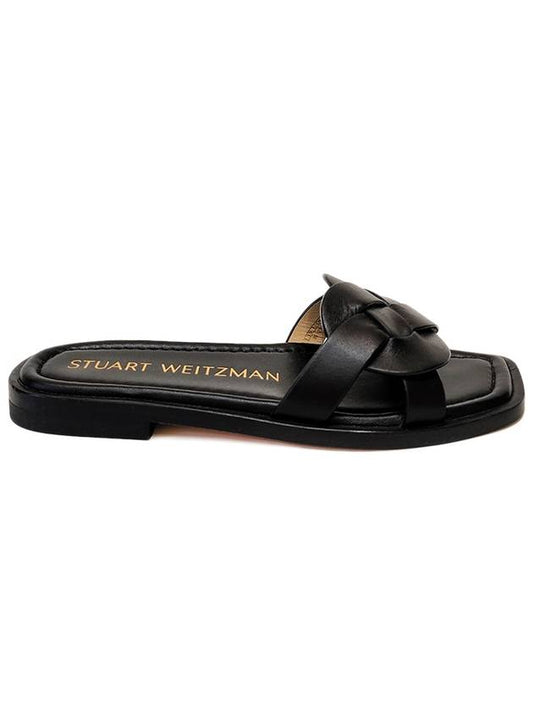 Stuart Weitzman Women's Weaving Mule Black S0979 - STUART WEITZMAN - BALAAN 1