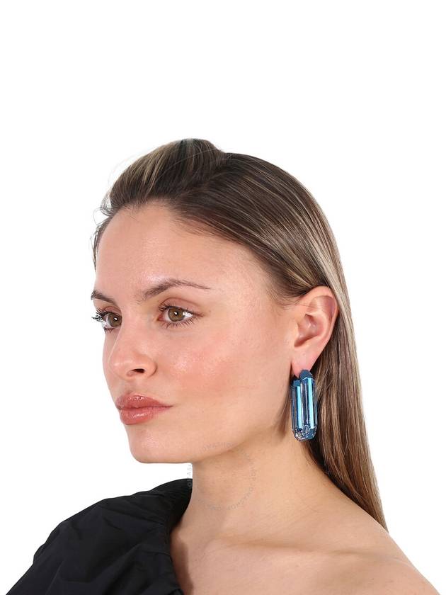 Lucent Hoop Earrings Blue - SWAROVSKI - BALAAN 3