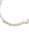 Raw Vintage Pearl Necklace White - S SY - BALAAN 3