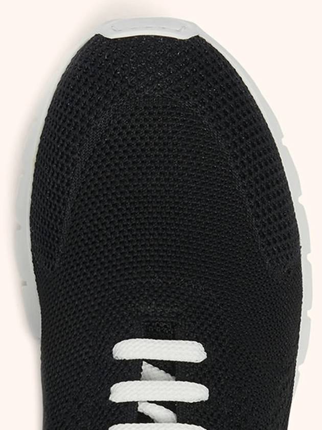 Men's Embroidered Logo Knit Sneakers Sneakers Black - KITON - BALAAN 7