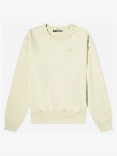 Logo Patch Regular Fit Crew Neck Sweatshirt Sand Green - ACNE STUDIOS - BALAAN 2