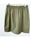 Women's Always Snap Button A-Line Skirt Khaki - ADIDAS - BALAAN.