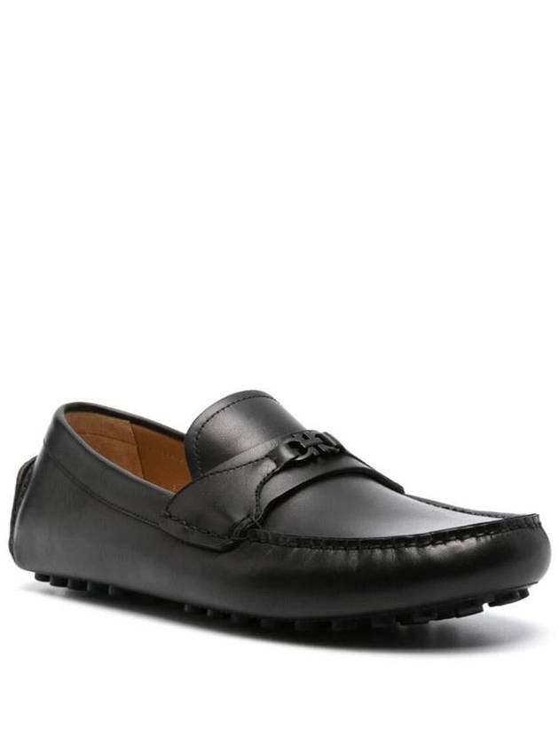 Gancini Leather Driving Shoes Black - SALVATORE FERRAGAMO - BALAAN 5