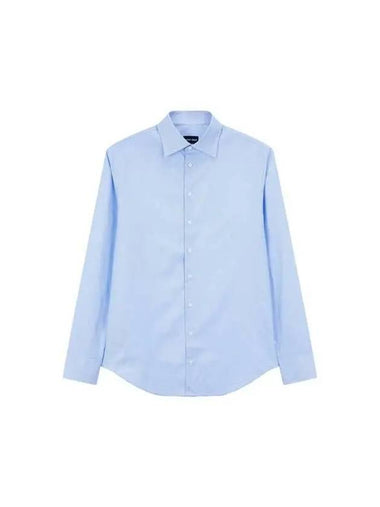 Men s Micro Pattern Cotton Shirt Light Blue 271604 - GIORGIO ARMANI - BALAAN 1