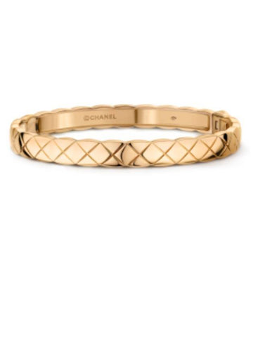 Coco Crush Quilted Bracelet Gold - CHANEL - BALAAN 1