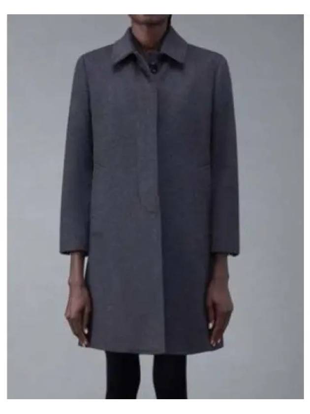 Classic Collar Cashmere Single Coat Dark Grey - THOM BROWNE - BALAAN 2