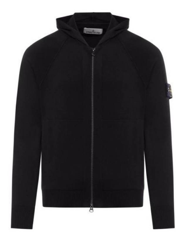 Wappen Padded Zipper Hooded Cotton Cardigan Black - STONE ISLAND - BALAAN 2