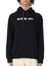 Cotton Hoodie Black - BURBERRY - BALAAN 2