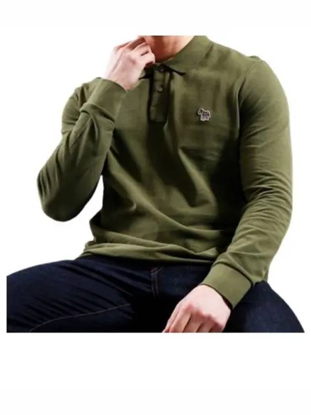 Zebra Logo Long Sleeve Polo Shirt Green - PAUL SMITH - BALAAN 2