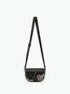 Mini Saddle Strap Grained Calfskin Oblique Jacquard Messenger Bag Beige Black - DIOR - BALAAN 6