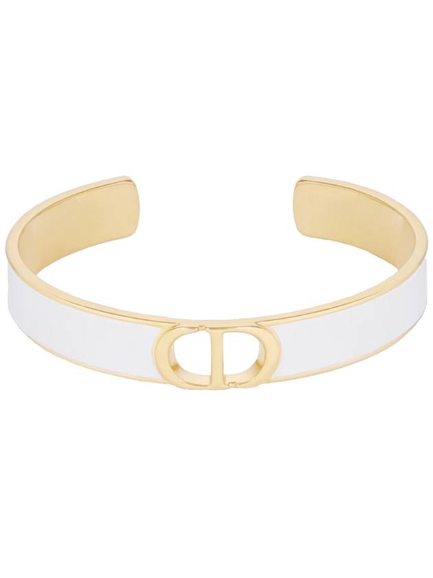 30 Montaine Slim Bangle Bracelet Gold White - DIOR - BALAAN 2