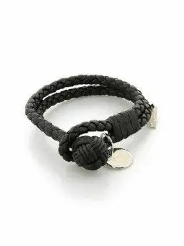 Intrecciato Double Weaving Bracelet Black - BOTTEGA VENETA - BALAAN 2