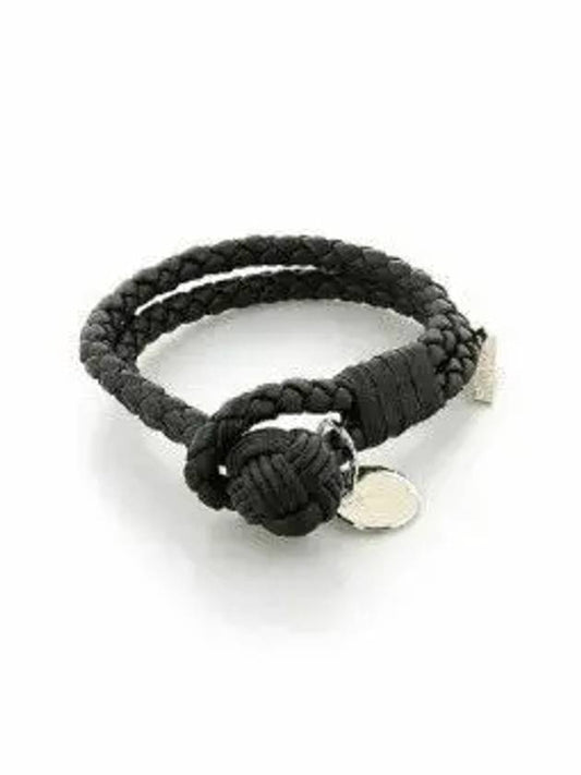 Intrecciato Double Weaving Bracelet Black - BOTTEGA VENETA - BALAAN 2