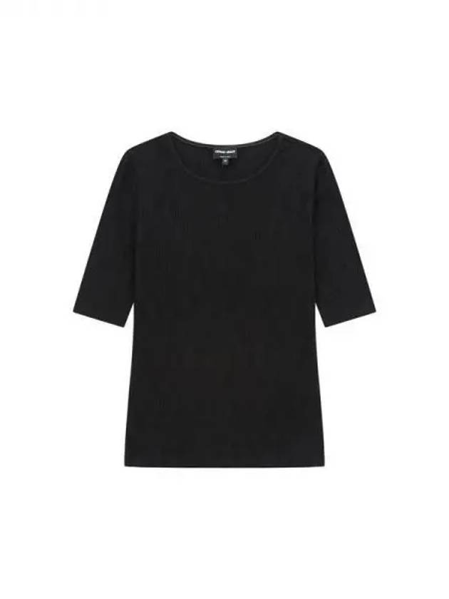 Women s Textured Easy Half T Shirt Black 270414 - GIORGIO ARMANI - BALAAN 1