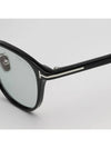 Sunglasses TF1049D 05A gray tint round black horn rim Asian fit - TOM FORD - BALAAN 5