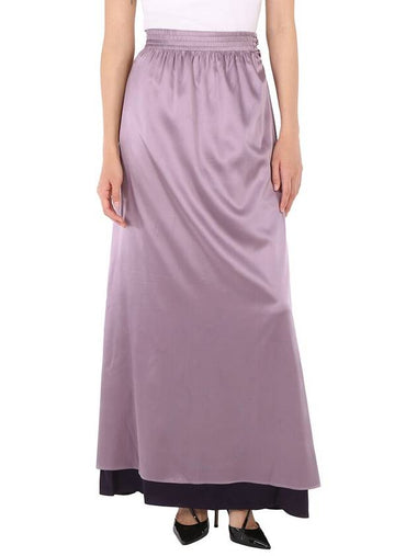 Emporio Armani Empire Waist Lavender Silk Maxi Skirt, Brand Size 40 (US Size 4) - EMPORIO ARMANI - BALAAN 1