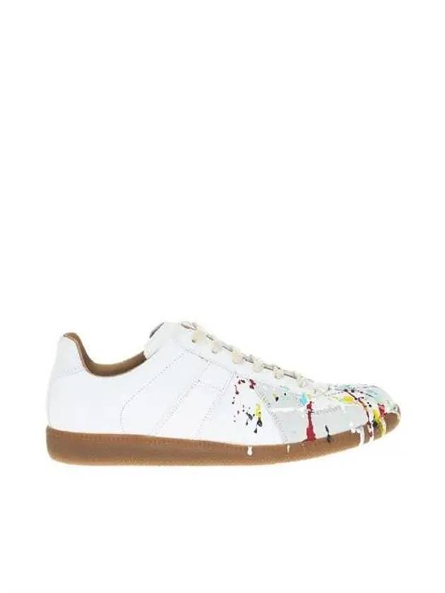 Men's Replica German Army Paint Low Top Sneakers White - MAISON MARGIELA - BALAAN 7