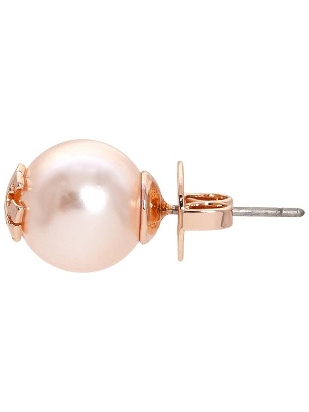 Crystal Pearl Stud Earring Rose - TORY BURCH - BALAAN 4