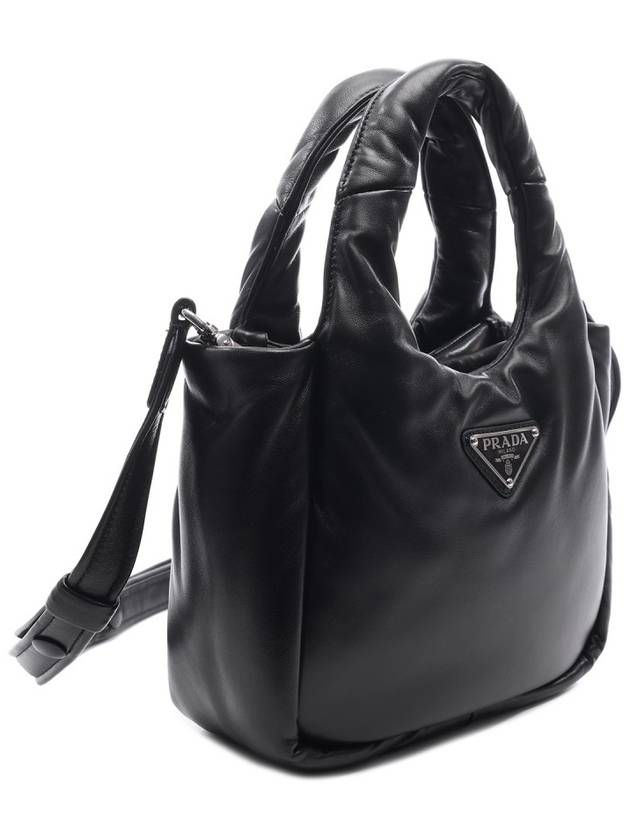 Small Padded Soft Nappa Leather Mini Bag Black - PRADA - BALAAN 4