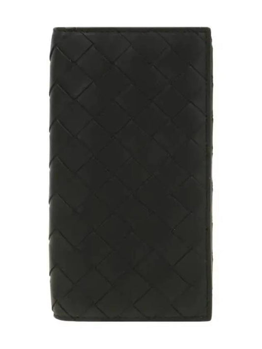 Intrecciato Leather Long Wallet Black - BOTTEGA VENETA - BALAAN 2