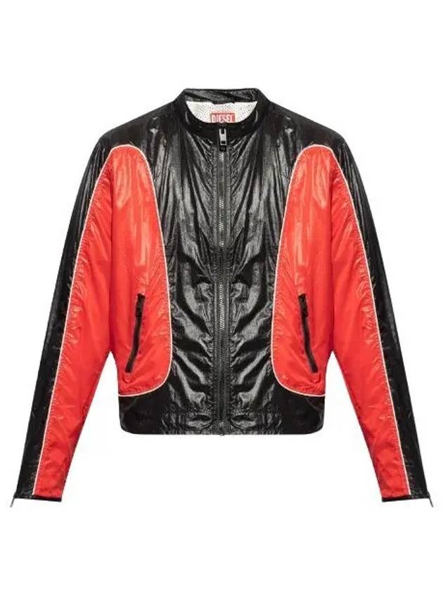 J Clay Shiny Ripstop Biker Jacket Black Red - DIESEL - BALAAN 2