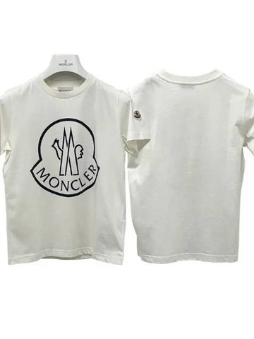 Kids Maxi Logo Short Sleeve T shirt 8Y 10Y Snow White 8C00020 83907 034 271531 1096125 - MONCLER - BALAAN 1