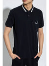 Happy Face Logo Short Sleeve Polo Shirt Black - PAUL SMITH - BALAAN 4