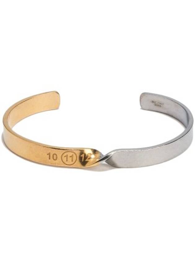 Twisted Number Cuff Bracelet Silver Gold - MAISON MARGIELA - BALAAN 1