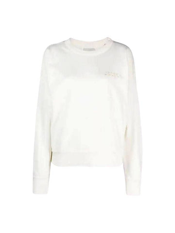 Shad Logo Print Sweatshirt White - ISABEL MARANT - BALAAN 1