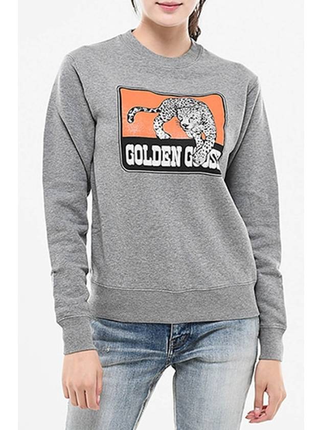 S3 Leopard Print Sweatshirt Gray G36WP029 - GOLDEN GOOSE - BALAAN 3